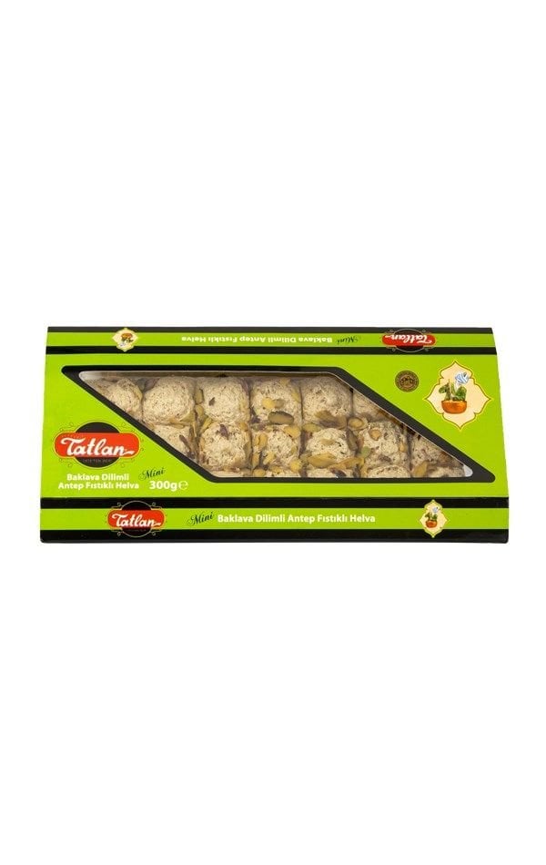 Antep Fıstıklı Mini Baklava Dilimli Helva 300gr