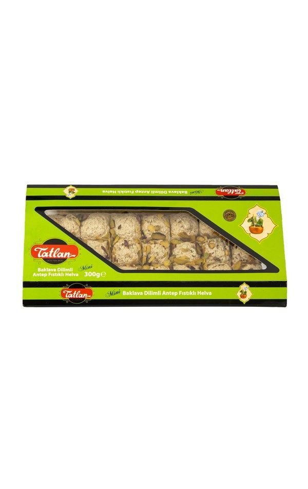 Antep Fıstıklı Mini Baklava Dilimli Helva 300gr
